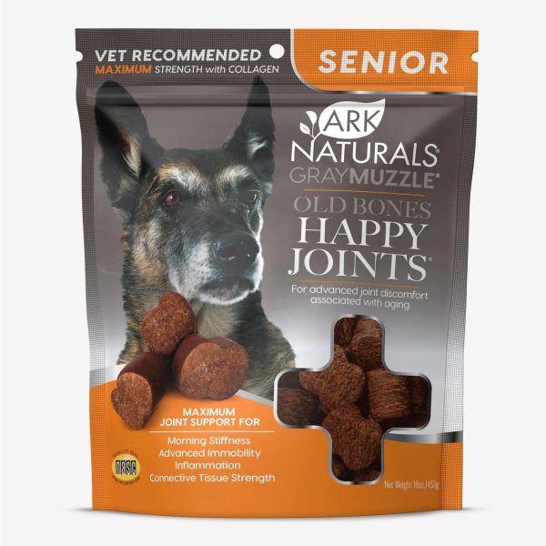 Ark Naturals Gray Muzzle Old Dogs! Happy Joints! Max Strength- Large Discount