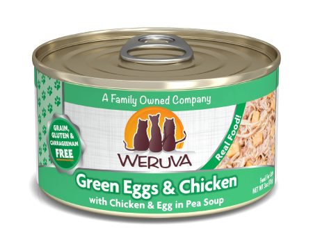 Weruva Cat Green Eggs and Chicken with Chicken and Egg in Pea Soup 3oz. (Case of 24) For Cheap