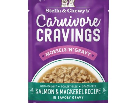 Stella and Chewys Carnivore Cravings MorselsNGravy Salmon and Mackerel Recipe 2.8oz. (Case of 24) Supply