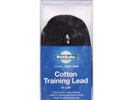 PetSafe Cotton Training Leash Black 1ea 5 8 In X 20 ft Online Hot Sale