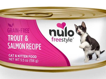 Nulo Freestyle Grain-Free Pate Wet Cat Food Trout & Salmon 24ea 5.5 oz Cheap