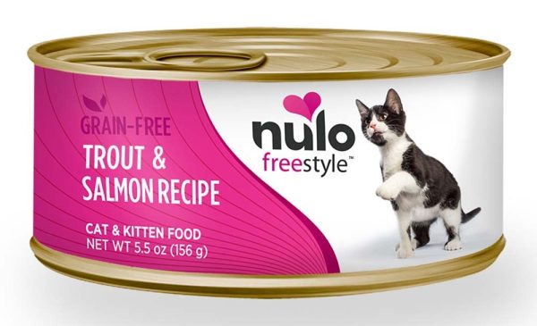 Nulo Freestyle Grain-Free Pate Wet Cat Food Trout & Salmon 24ea 5.5 oz Cheap