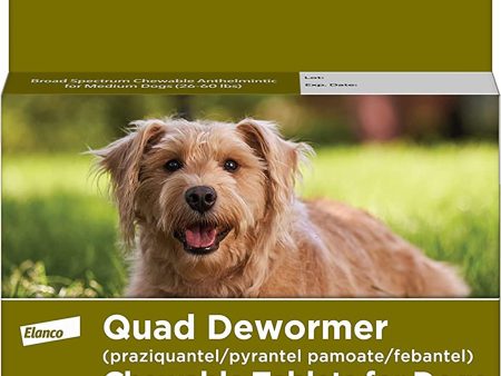 Bayer Quad Dewormer 68Mg 2Ct. Medium Dog Online now