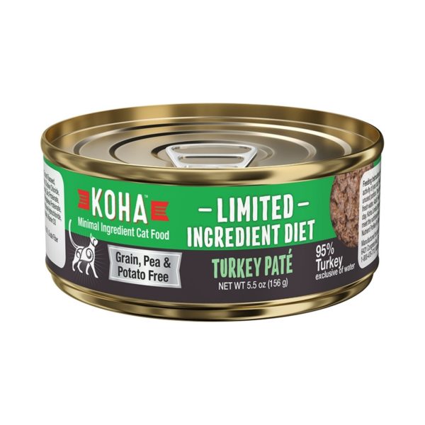 Koha Cat Limited Ingredient Pt Grain Free Turkey 5.5oz.(Case of 24) Online Sale