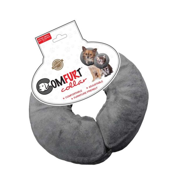 Arlee Pet Products Poly Filled Adjustable E-Collar Charcoal 1ea XS Hot on Sale