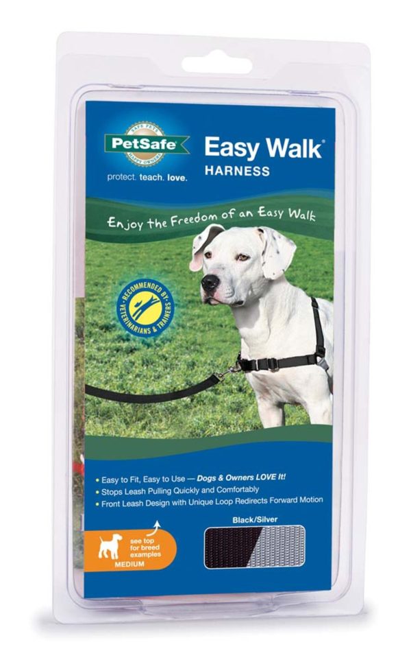 PetSafe Easy Walk Dog Harness Black Silver 1ea MD Sale