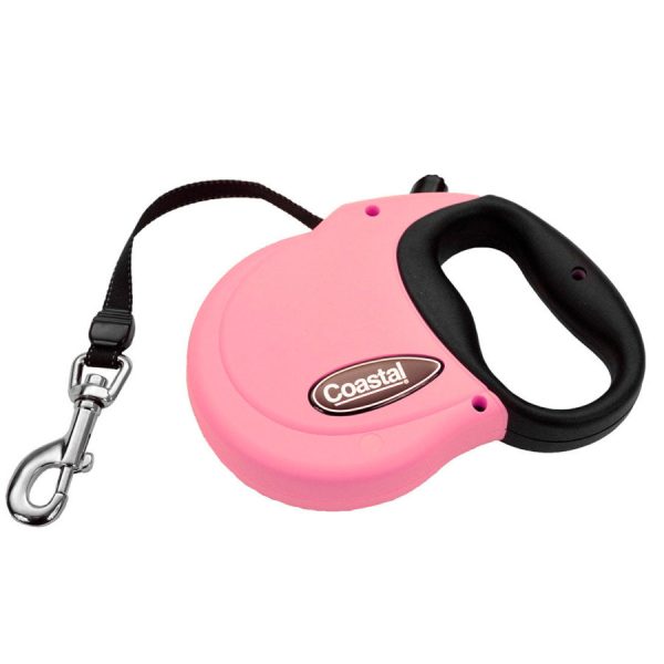 Coastal Retractable Dog Leash Pink 1ea 16 ft, SM Hot on Sale