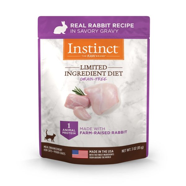 Natures Variety Instinct Cat Pouch Limited Ingredient Rabbit 3oz. (Case of 24) Discount