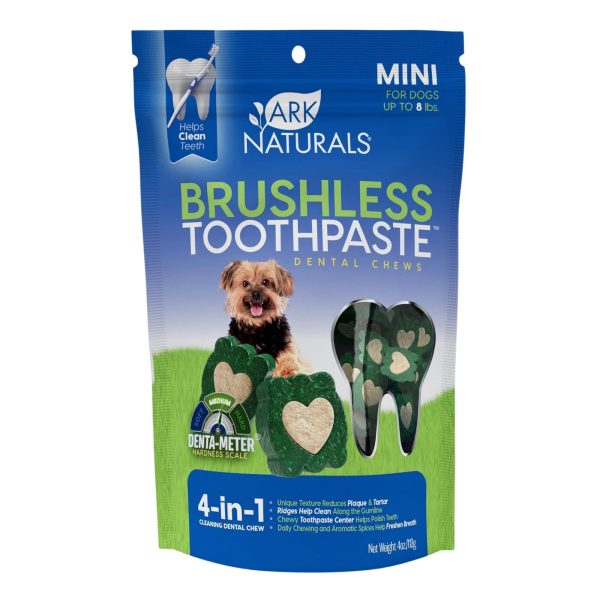 Ark Naturals Breath-Less Brushless Toothpaste Mini Dog & Cat Chews, 4-oz. Bag For Discount