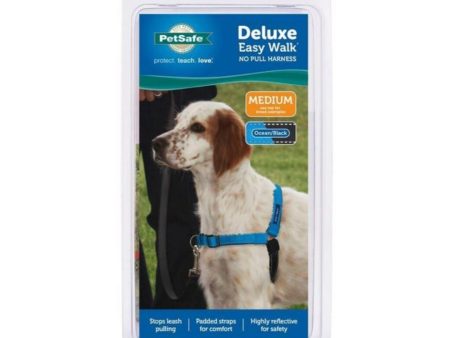 PetSafe Deluxe Easy Walk Steel Dog Harness Black Ocean 1ea MD Discount