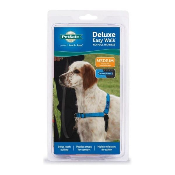 PetSafe Deluxe Easy Walk Steel Dog Harness Black Ocean 1ea MD Discount