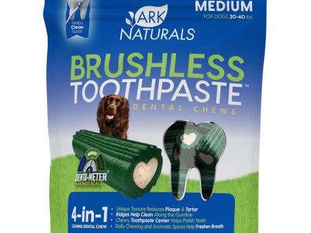 Ark Naturals Breath-Less Brushless Toothpaste Medium To Large Dog Chews, 18-oz. Bag on Sale