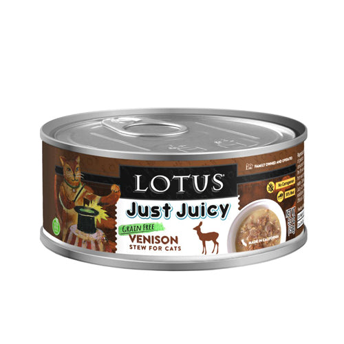 Lotus Cat Juicy Stew Venison 5.3oz. (Case of 24) For Sale