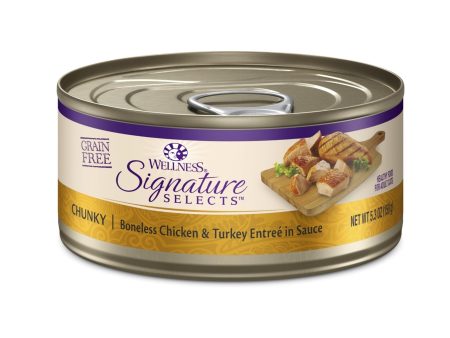 Wellness Cat Core Signature Select Chunky Chicken Turkey Entrée 5.3oz. (Case of 12) Online Sale