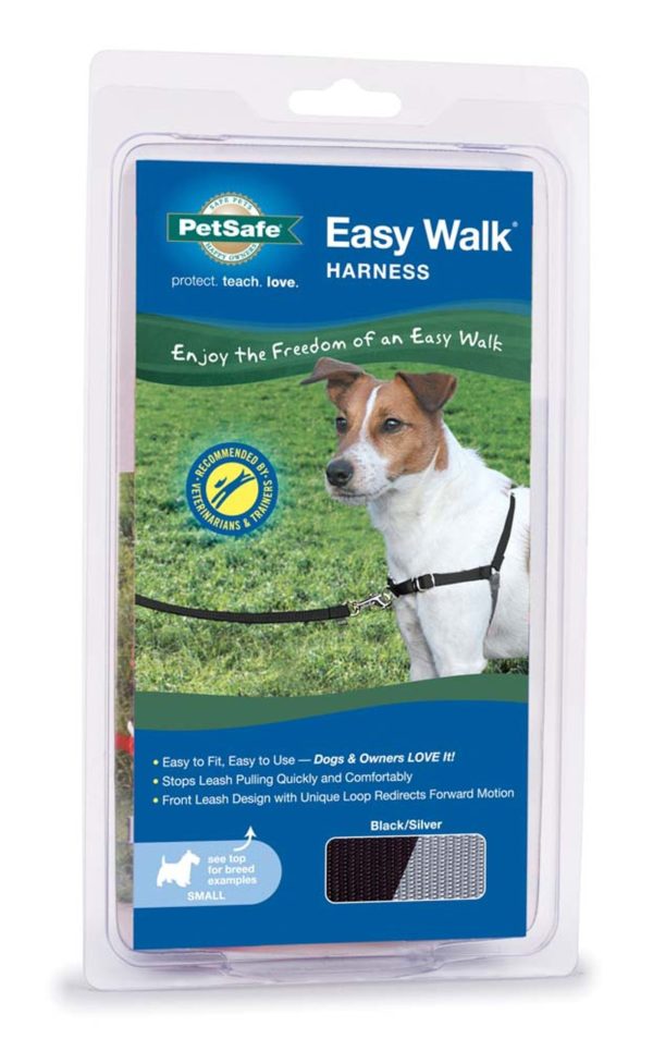 PetSafe Easy Walk Dog Harness Black Silver 1ea SM Sale