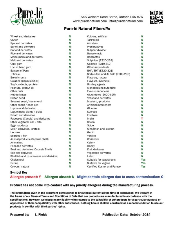 Pure-Le Natural Fiberrific Cheap