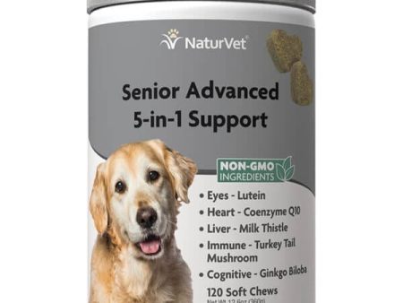 NaturVet Senior Advanced 5-in-1 Support Soft Chews For Discount