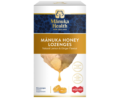 Manuka Health Honey with Ginger & Lemon Lozenges (65g) For Discount