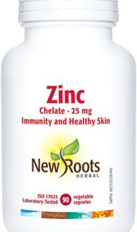 New Roots Herbal Zinc Chelate  25 mg (90 Veg Caps) Sale