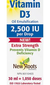 New Roots Herbal Vitamin D3 2500 IU Extra Strength (Liquid 30 ml) Cheap